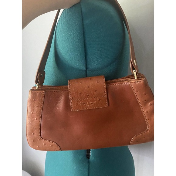 Brown Leather (?) Look Kate Spade Handbag Purse Turnlock Open - Picture 4 of 6